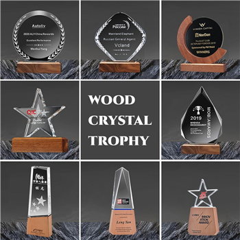 Wood Crystal Trophy