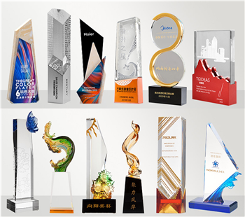 Multi-material Mosaic Crystal Trophy