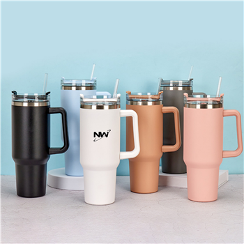 40 Oz Vacuum Stainless Steel Tumbler With Straw