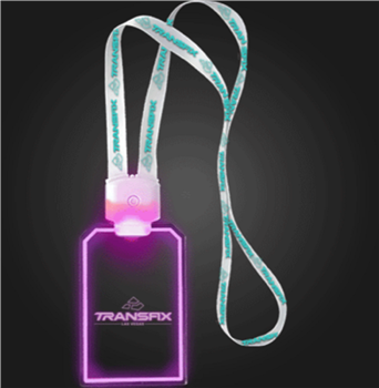 LED Badge Holder Necklace w/Lanyard