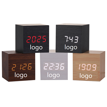 Wooden Digital LED Alarm Clock