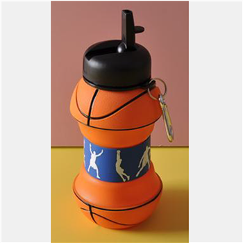 17oz Ball shape Collapsible Food Grade Sport Portable Silicone Water Bottle