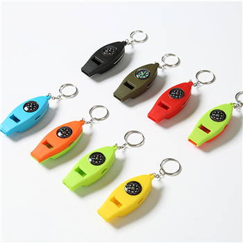 4-in-1 Multitool Outdoor Compass Whistle Keychain