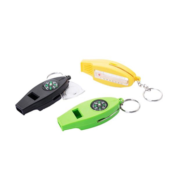 4-in-1 Multitool Outdoor Compass Whistle Keychain