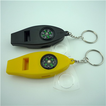 4-in-1 Multitool Outdoor Compass Whistle Keychain