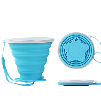 9oz Star Pattern Silicone Folding Cup