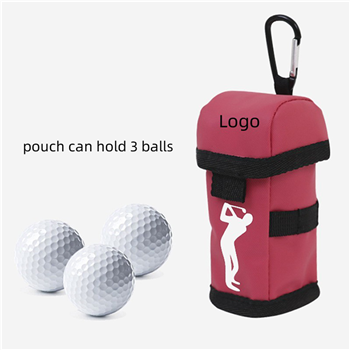 Portable Golf Ball Pouch With Lid And Carabineer