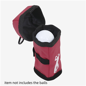 Portable Golf Ball Pouch With Lid And Carabineer