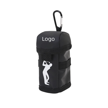 Portable Golf Ball Pouch With Lid And Carabineer