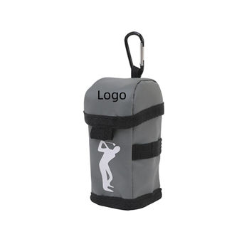 Portable Golf Ball Pouch With Lid And Carabineer