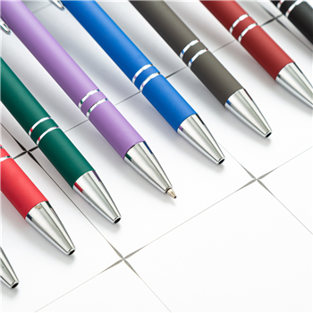 Soft-Touch Metal Pen w/ Stylus