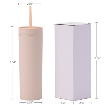 16 oz. Rubberized Finish Double Wall Tumbler