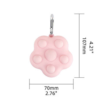3D Star shape Silicone Pop Push Bubble Fidget With Carabiner