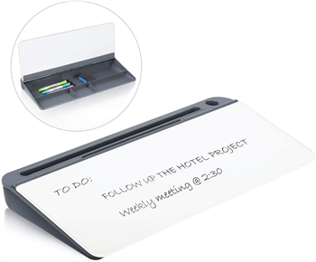 Desktop Glass Whiteboard w/ Storage Base