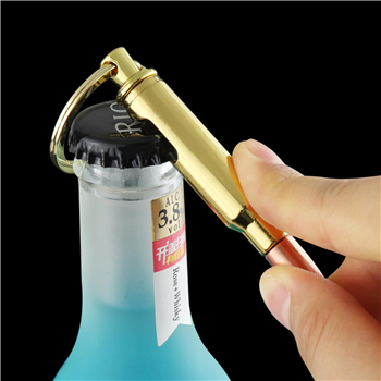 Bullet Shape Bottle Opener Keychain