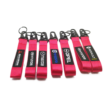 Nylon Wrist Motorcycle Keychain With Black Eagle Mouth Buckle