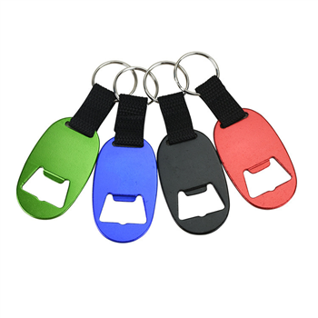 Oval Beer Bottle Opener Keychain