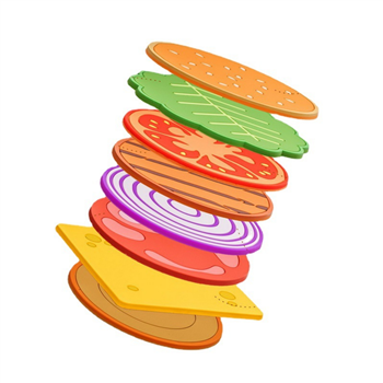 Waterproof Hamburger Coaster Sets