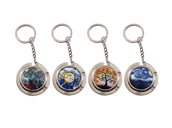 Folding Purse Hanger With Keychain