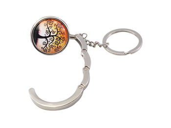 Folding Purse Hanger With Keychain
