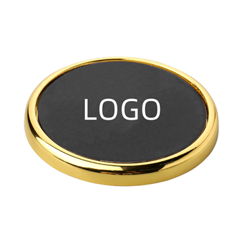 Zinc Alloy PU Coaster