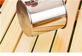 12 oz. Folding Handle Stainless Steel Camping Mug