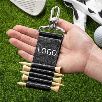 Leather Golf Tee Holder w/Buckle