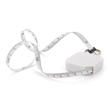 Mini Square Tape Measure W/Keychain And Soft Tape