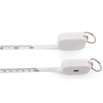 Mini Square Tape Measure W/Keychain And Soft Tape