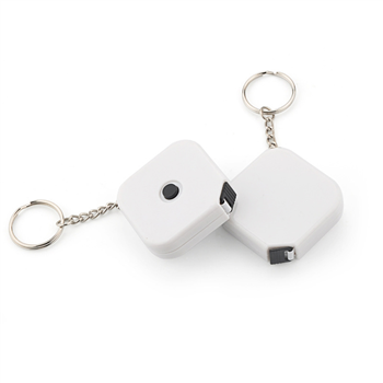 Mini Square Tape Measure W/Keychain And Soft Tape