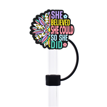 Customizable 2D Straw Topper