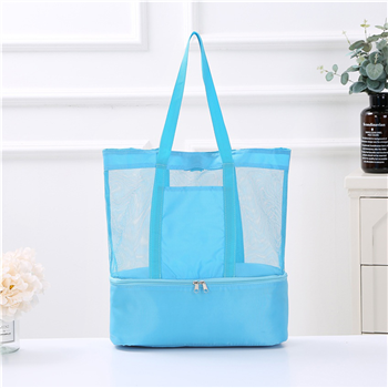 Mesh Beach Tote Bag With Cooler
