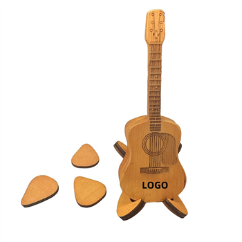Wooden Acoustic Guitar Picks Set