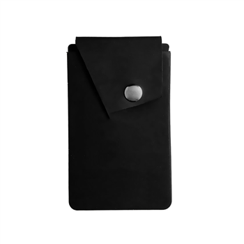 Silicone Cell Phone Wallet & Stand Stick-on Credit Card Pocket w/Button Closure
