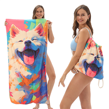 2IN1 Beach Towel Drawstring Bags