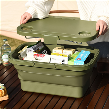 Collapsible Picnic Basket with Portable Folding Table
