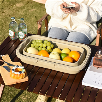 Collapsible Picnic Basket with Portable Folding Table