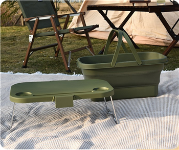 Collapsible Picnic Basket with Portable Folding Table