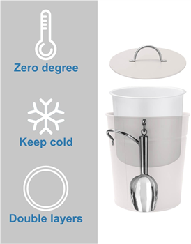 3Qt Galvanized Ice Bucket Set