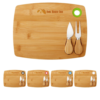 3 Piece Bamboo Cheese Board Set