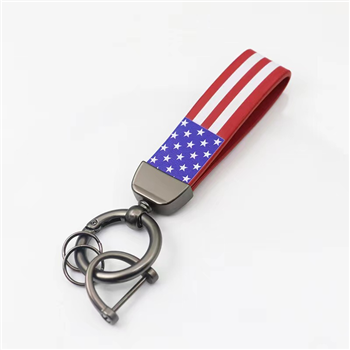 American Flag Car Keychain
